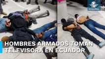 Capturan a hombres encapuchados y armados que entraron a televisora en Ecuador