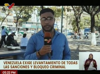 Caracas | Ciudadanos exigen el levantamiento del bloqueo económico al país