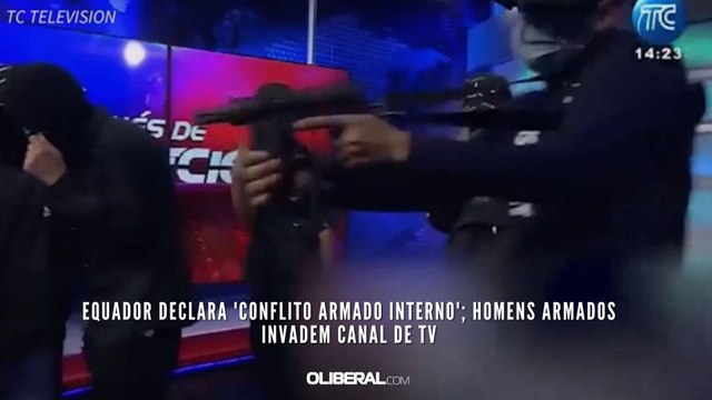 Equador declara 'conflito armado interno'; Homens armados invadem canal de TV
