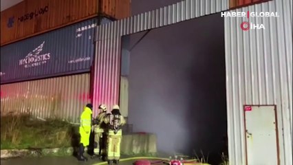Arnavutköy'de bulunan film stüdyosunda dev yangın!