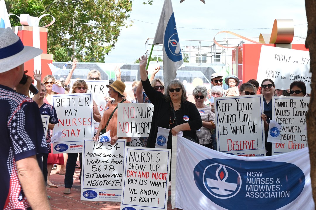 Nurses rally in Lismore
