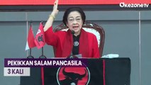 Megawati Ajarkan Salam Pancasila 3 Kali di HUT ke-51 PDIP: Saya Nggak Mau 1 dan 2