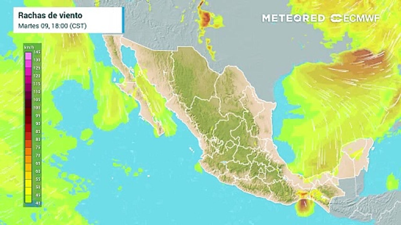 Viento severo afectaría varias zonas de México