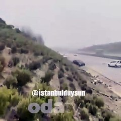 Balıkesir otoyolunda feci kaza: Yardım etmek yerine bakın ne yaptılar?