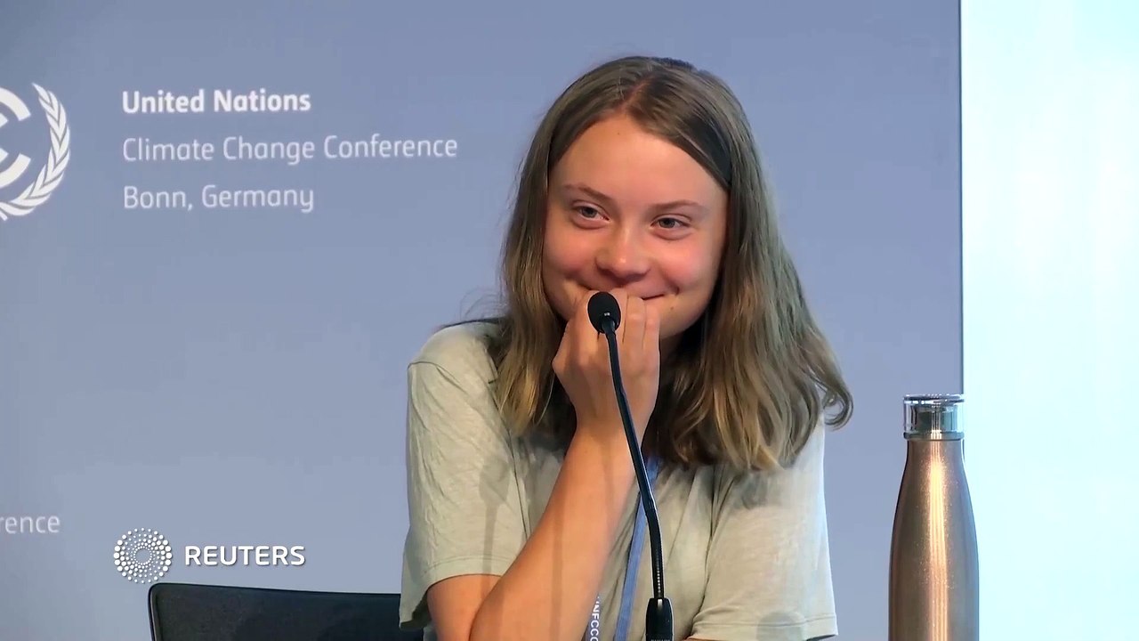 Süße Schelmin Greta Thunberg