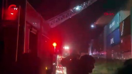 Arnavutköy'deki film platosunda korkutan yangın!