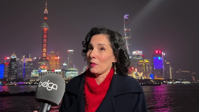 Hadja Lahbib, Ministre des affaires étrangères, évoque la mission belge en Chine