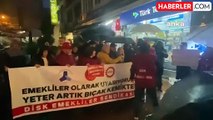 Emekli vatandaşlar maaş zamlarını protesto etti