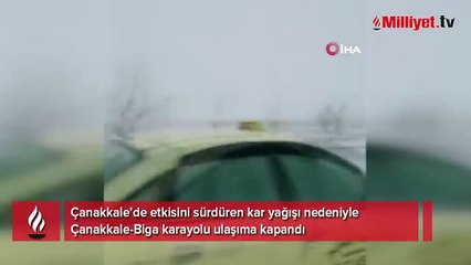 Download Video: Çanakkale’de kar yağışı! Boğaz transit gemi geçişlerine kapatıldı