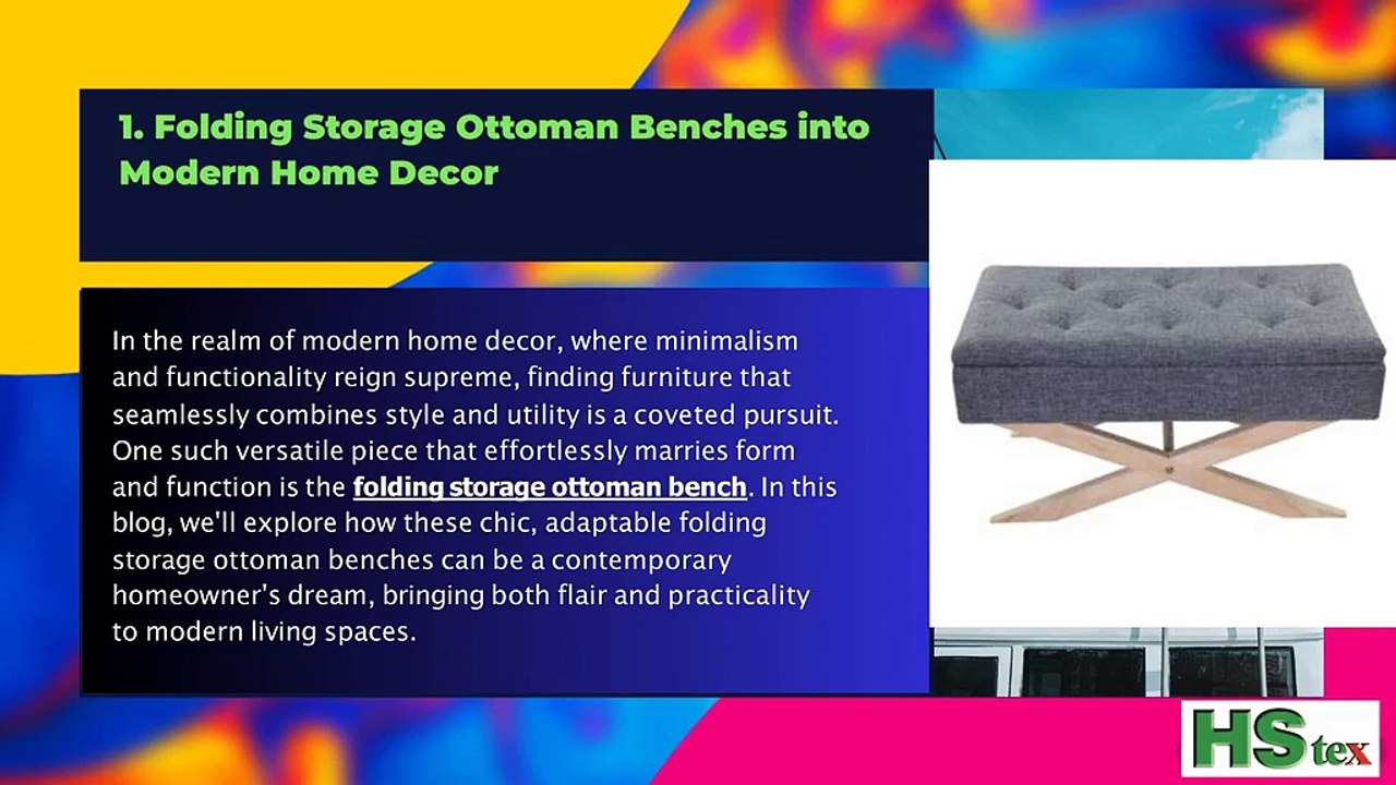 Incorporating Folding Storage Ottoman Benches into Household Home Decor