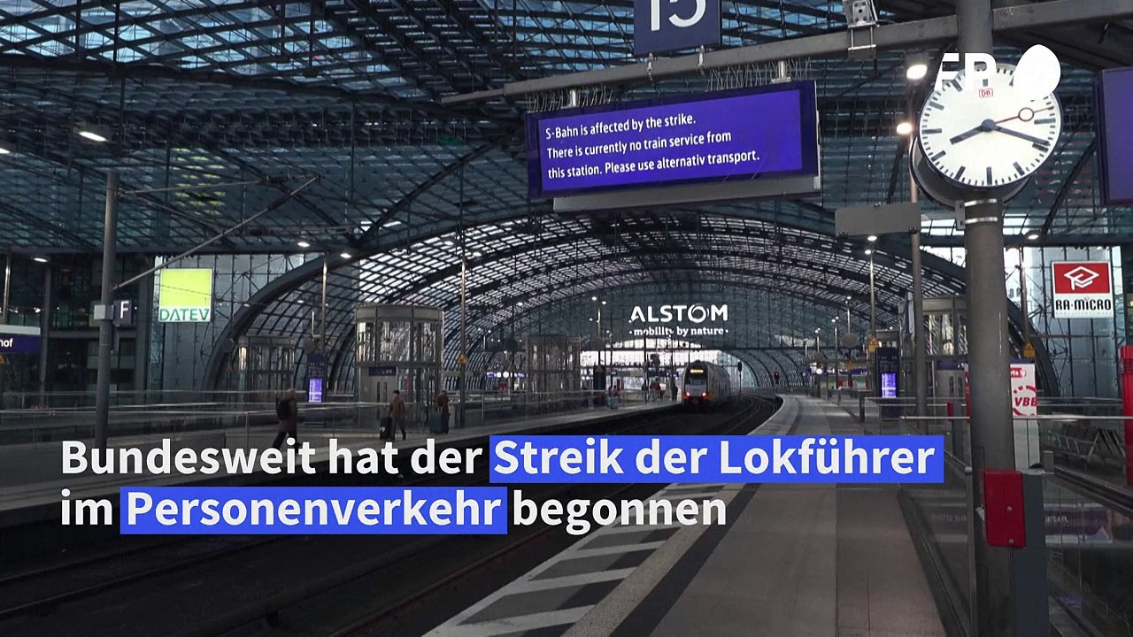 Lokführer bestreiken personenverkehr - notfahrplan gilt