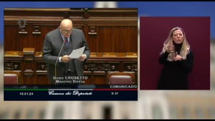 Ucraina, Crosetto: 2024 cruciale, sostegno resta forte e inalterato