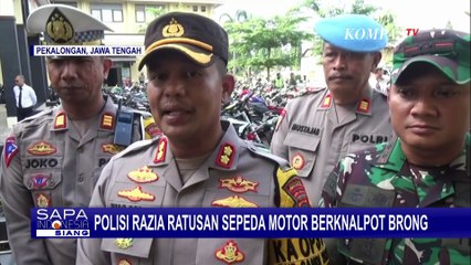 下载视频: Jadi Keluhan Masyarakat Pekalongan, 11.000 Knalpot Brong Hasil Razia Dimusnahkan