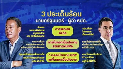 "นายกฯ" ถก "ผู้ว่าฯ แบงก์ชาติ" ปมศก.-ดอกเบี้ย ยันไม่ก้าวก่าย | เนชั่นกรองข่าว | 10-ม.ค.-67 | PART1