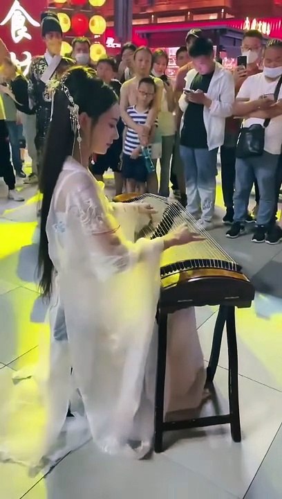 Chinese music guzheng playing beautiful myth