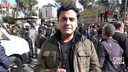 Blinken'a ‘Burada hoş karşılanmıyorsun’ pankartı