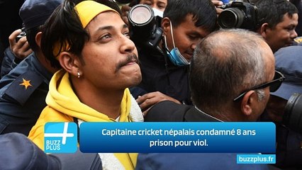 Capitaine cricket népalais condamné 8 ans prison pour viol.