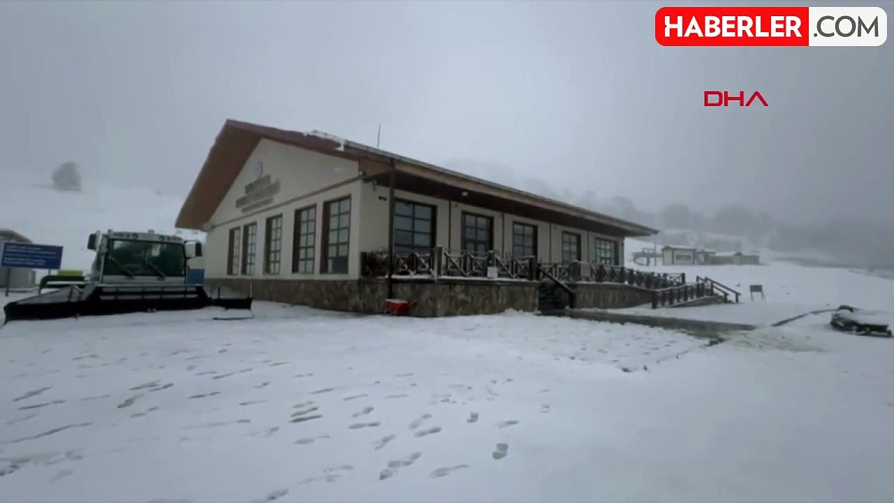 Karabük Keltepe Kayak Merkezi'nde Kar Kalınlığı 10 Santime Ulaştı