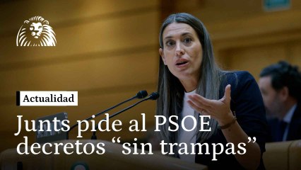 Míriam Nogueras al PSOE: "Nosotros estamos aquí por Cataluña, no por ustedes ni por el Reino"