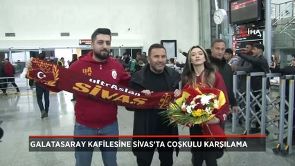 Galatasaray kafilesine Sivas’ta coşkuyla karşılandı