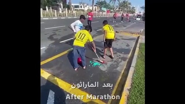 Sheikh Hamdan thanks 4 boys for cleaning up street after Dubai Marathon