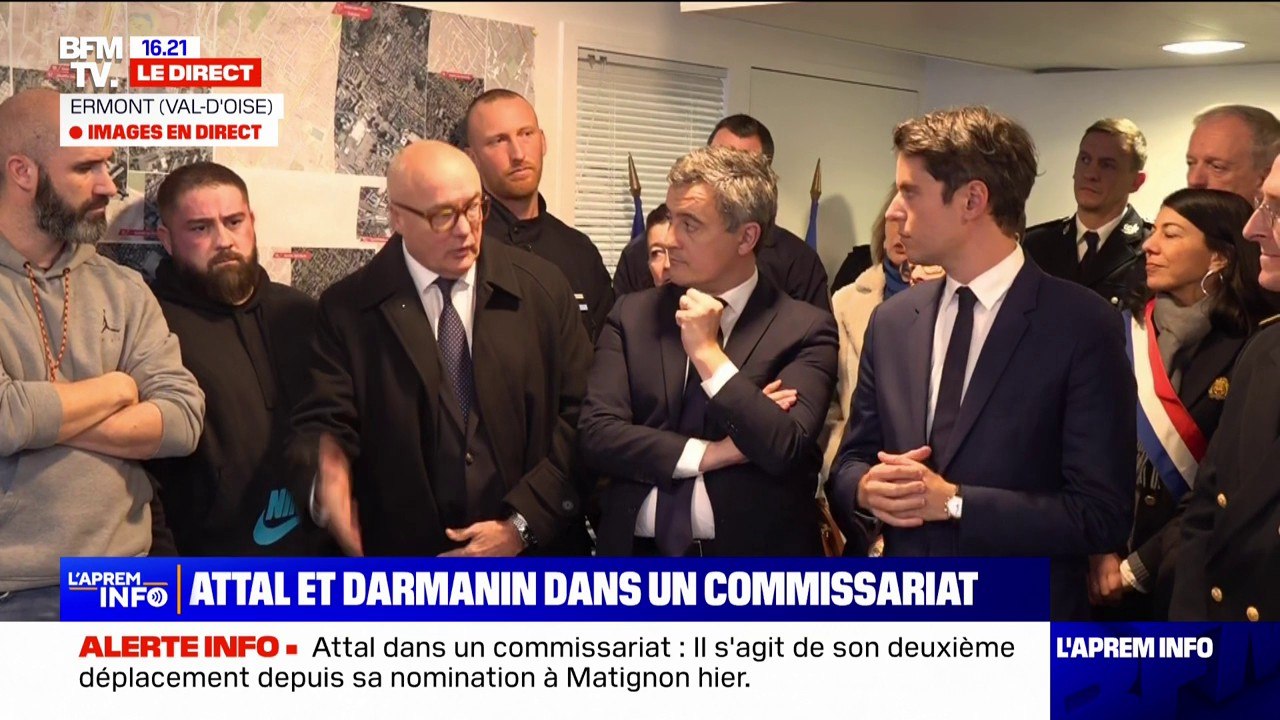"On a été très surpris des violences, dans des villes habituellement très calmes": les policiers d'Ermont font part de leur vécu des émeutes de juin à Gabriel Attal et Gérald Darmanin