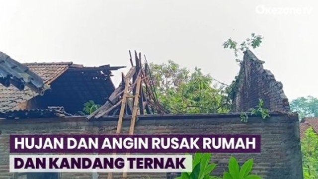 Hujan Deras dan Angin Kencang Rusak Rumah dan Kandang Ternak Warga di Semarang, Jawa Tengah