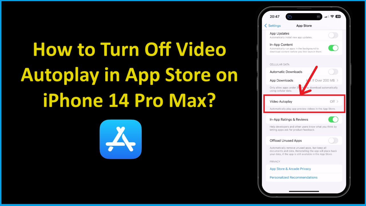 How to Turn Off Video Autoplay in App Store on iPhone 14 Pro Max?