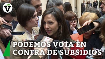 Podemos votará en contra de la reforma del subsidio de desempleo