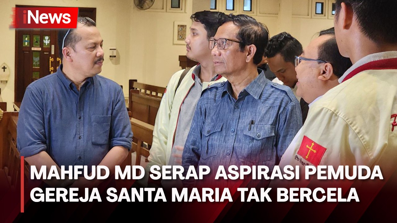 Kunjungi Gereja Santa Maria Tak Bercela, Mahfud MD Serap Aspirasi dari Para Pemuda Gereja