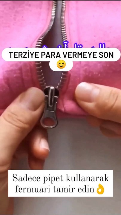 Pipet Kullanarak Fermuar Tamiri Yapabilirsiniz!