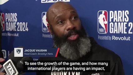 Télécharger la video: Brooklyn Nets continuing to help grow the NBA in Paris