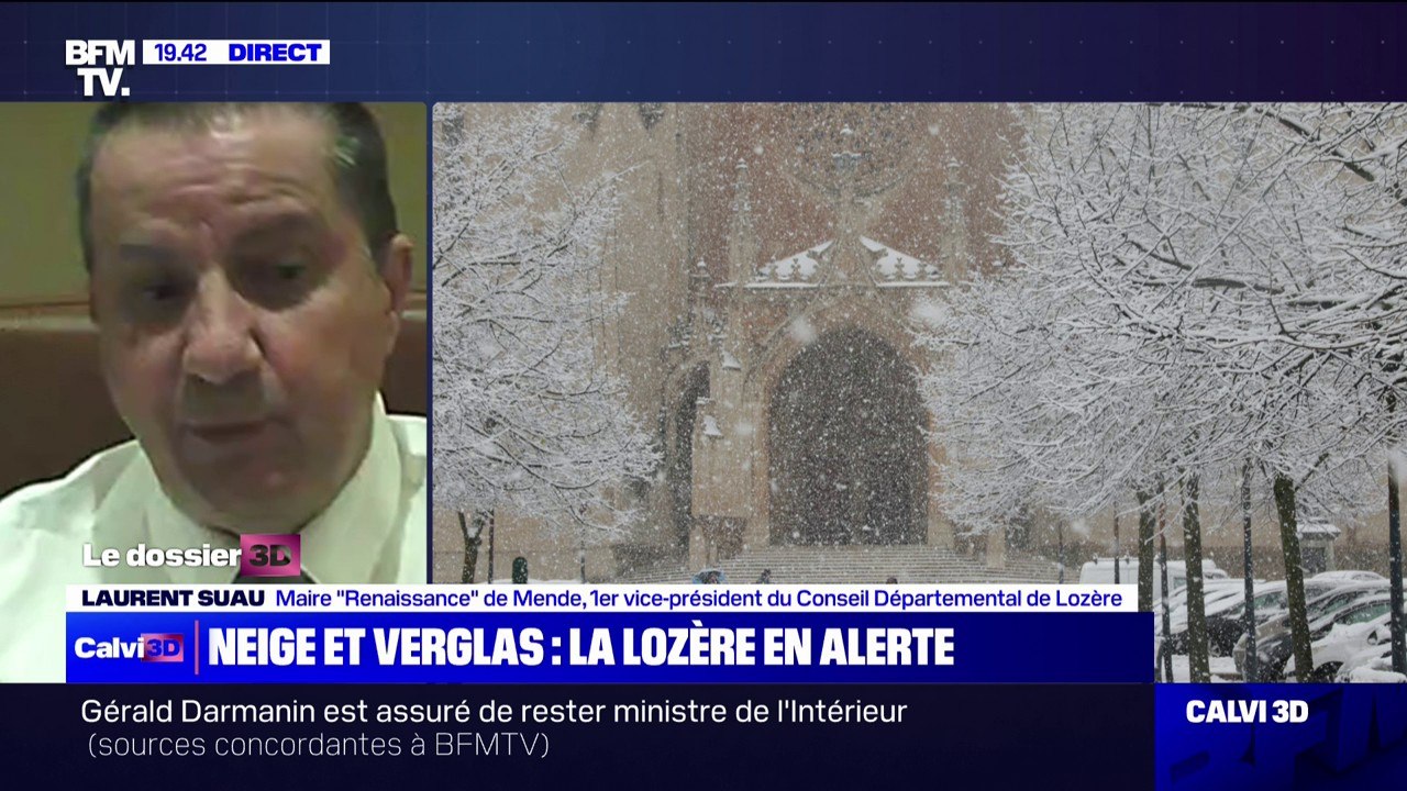 "La situation est maîtrisée": Le maire de Mende, réagit à la gestion des chutes de neige dans son département, placé en vigilance orange "neige-verglas" par Météo France