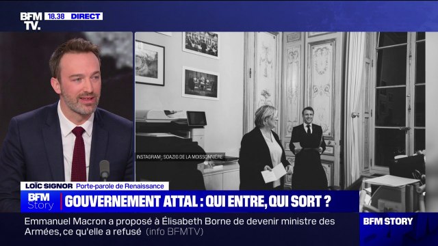 Remaniement: Le plus jeune Premier ministre de la Ve République va évidemment tenir compte de la parité et l'assurer , affirme Loïc Signor (porte-parole de Renaissance)