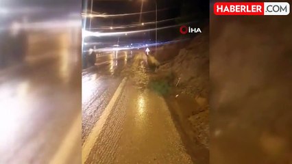 Bilecik-Bozüyük karayolunda heyelan meydana geldi