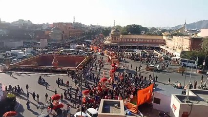 जयश्रीराम के उदघोष से गुंजायमान हुई छोटीकाशी, रामदरबार की झांकी रही देखने लायक