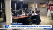 Ecuador: Encapuchados armados invaden un noticiero en vivo