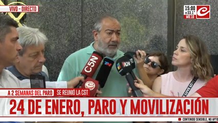 Héctor Daer, secretario de la CGT, ratificó el paro para el 24 de enero