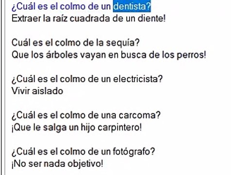 Los Mejores Chistes de _cuál es el colmo de_