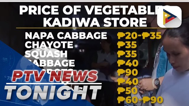Affordable vegetables available in Kadiwa stores