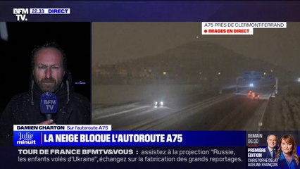Neige: circulation perturbée sur l'autoroute A75 entre le Cantal et le Puy-de-Dôme