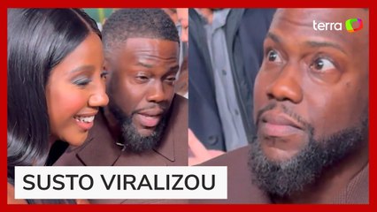 Kevin Hart se assusta com altura de Camilla de Lucas e reação de ator viraliza