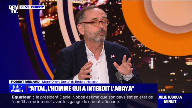 Robert Ménard (maire divers droite de Béziers) sur la nomination de Gabriel Attal: C'est aujourd'hui celui qui me satisfait le plus