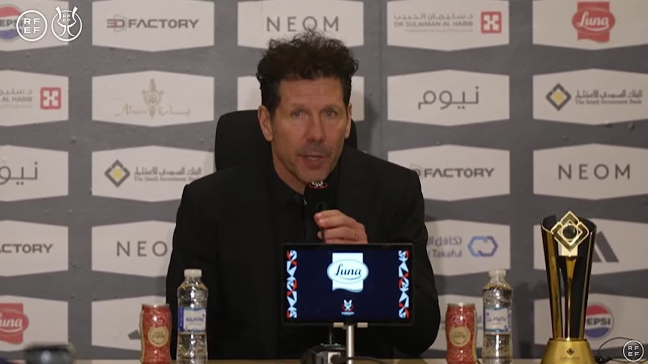 Rueda de prensa de Simeone, Real Madrid 5 - Atlético 3 de Supercopa de España