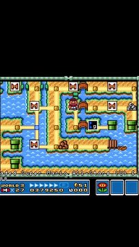Super Mario Bros 3 Mundo 3 Nível 8 all Stars snes nintendo