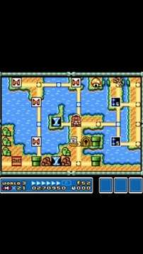 Super Mario Bros 3 Mundo 3 Fortaleza all Stars snes nintendo