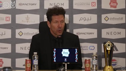 Simeone tira de ironía para referirse a la afición árabe del Atlético