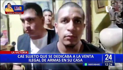 La Victoria: Detienen a sujeto que se dedicaba a la venta ilegal de armas en su casa