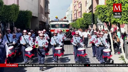 Realizan homenaje a Felipe Jiménez Sánchez, bombero asesinado en Celaya, Guanajuato