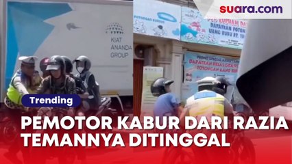 Pemotor Kabur dari Razia Knalpot, Temannya Malah Ditinggal, Definisi Nggak Setia Kawan!